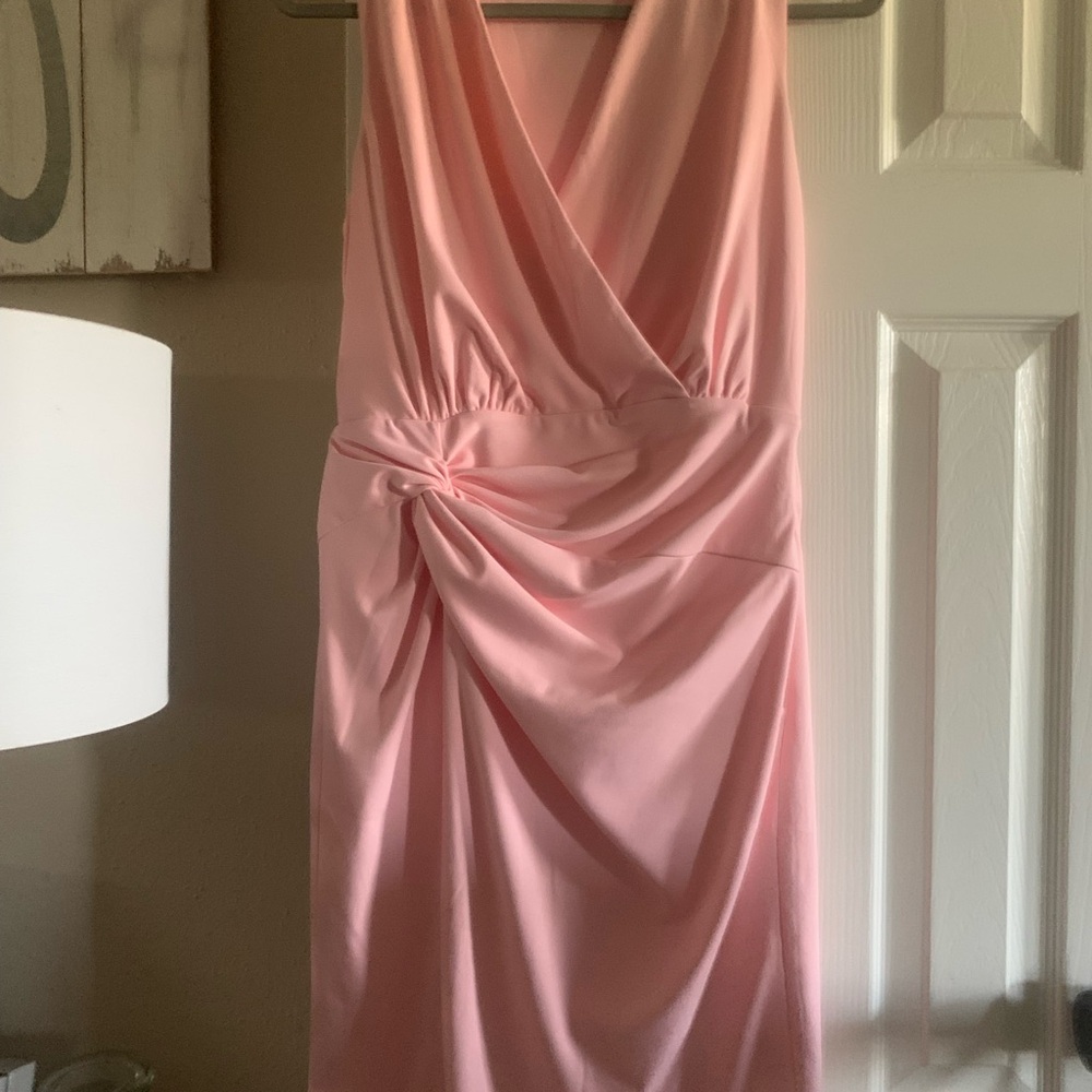 Grace Karin Pink Draped Midi Dress